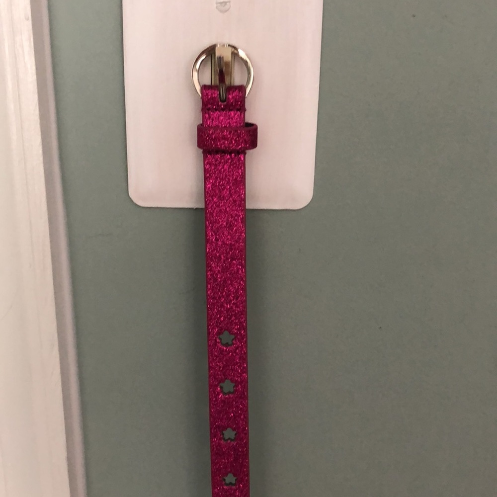Pink glitter flower/star belt